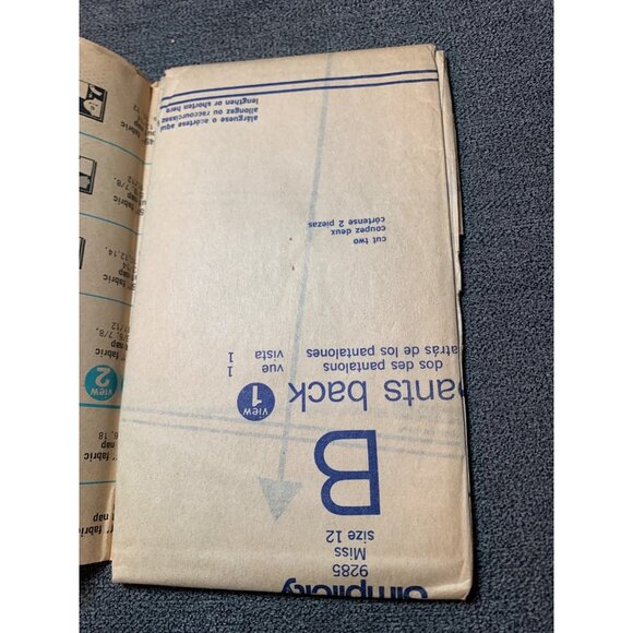 Simplicity 9285 Vintage Sewing Pattern Miss Size 12 Dress Pants 1970s uncut - Picture 3 of 5